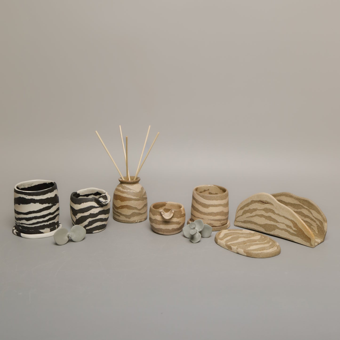 Tan & brown animal print inspired soap dish
