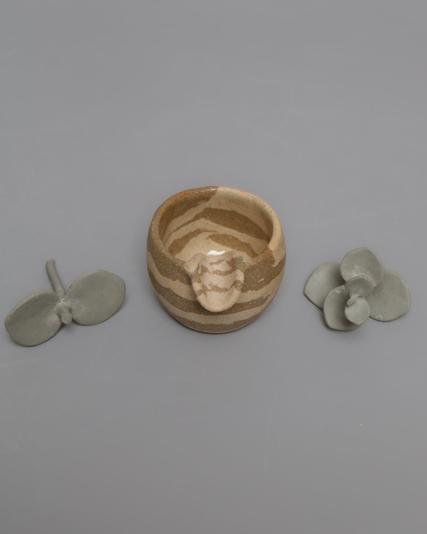 Tan & brown animal print inspired ashtray