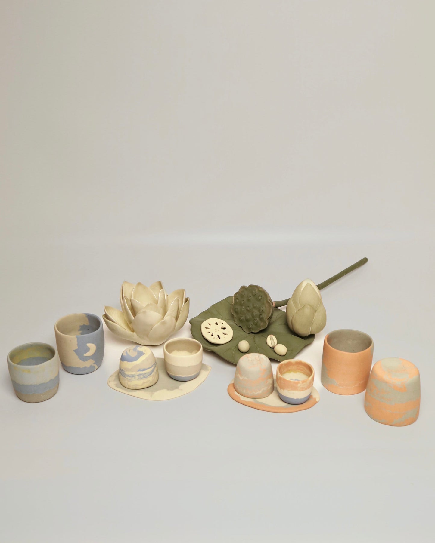 summer in Hue collection - sunset inspired small cup #1 (half & half)