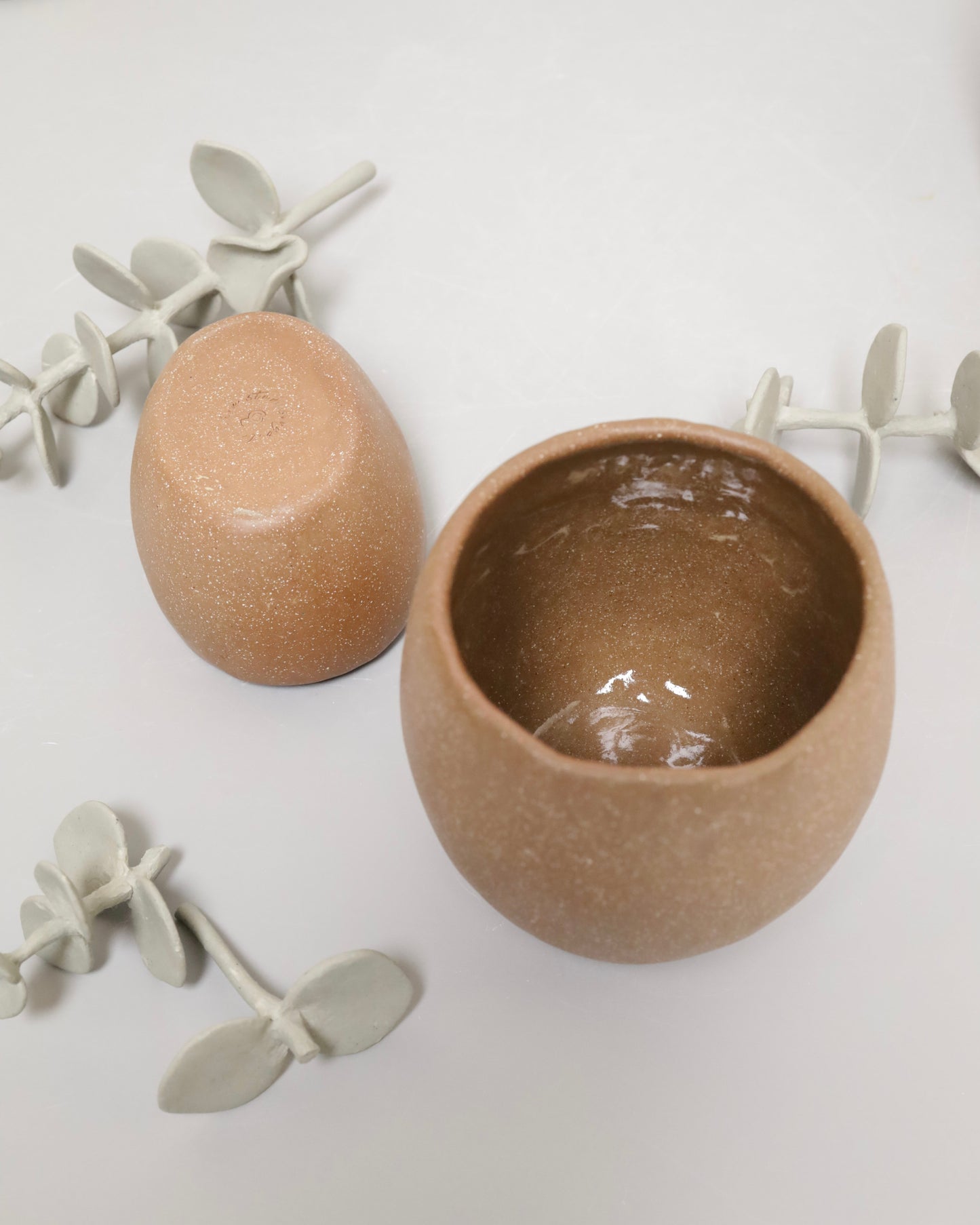 handbuilt cup - brown