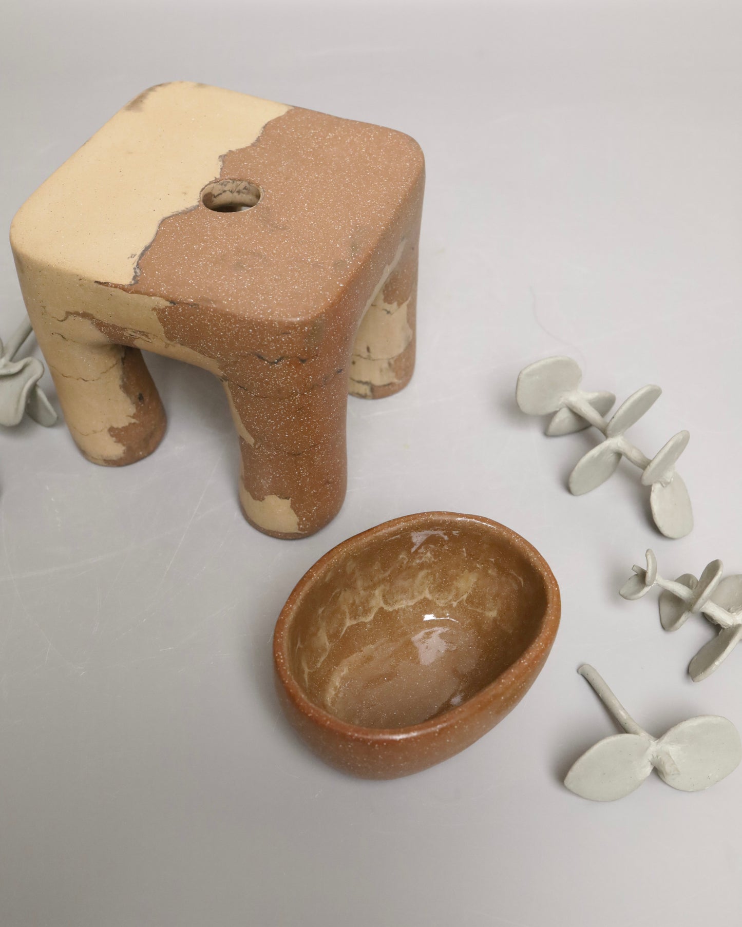 handbuilt boat bowl - brown
