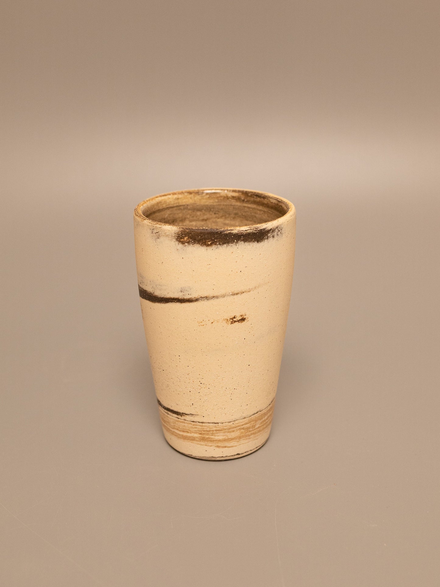 Tall marbled clay cup 4